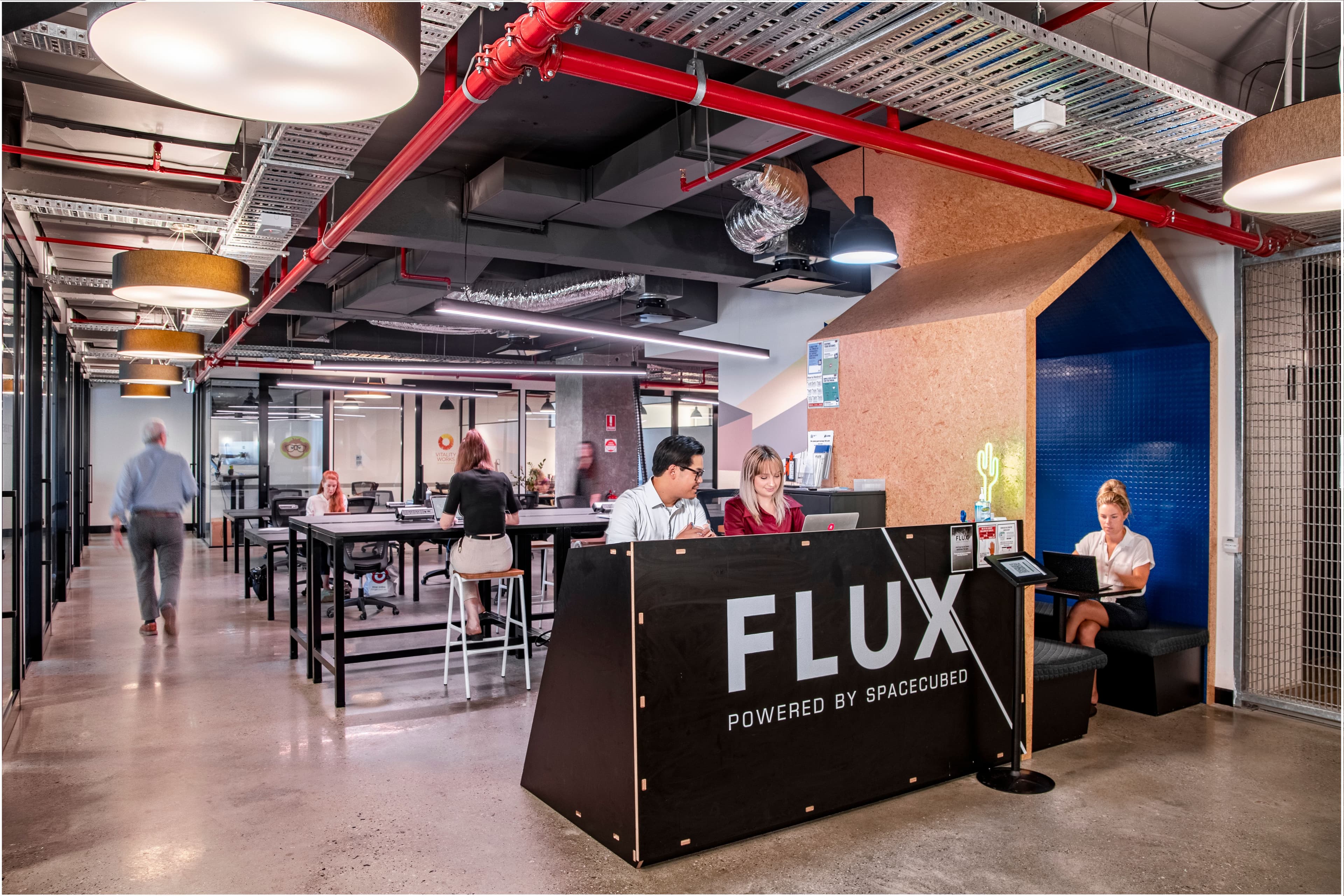 FLUX coworking space interior, 191 St Georges Terrace Perth CBD